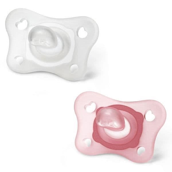 PhysioForma Mini Soft Silikonnapp för nyfödda - CHICCO - Rosa - 2-pack