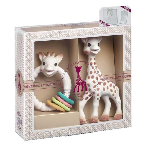 Sophie La Girafe Min Første + Farvestoffer Set Gylden