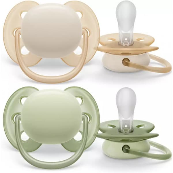 Philips Avent SCF091/05 Ultra Soft -sutter, 0-6 måneder, 2 stk, neutral