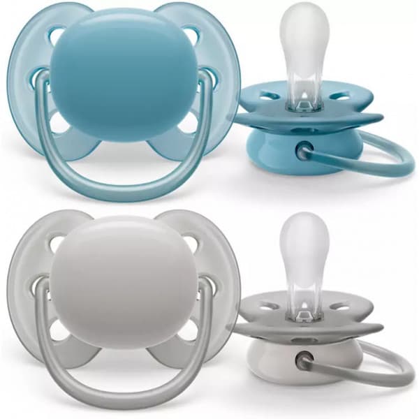 Philips Avent SCF091/17 Ultra Soft flaske -sutter, 6-18 måneder, 2 stk, silikone