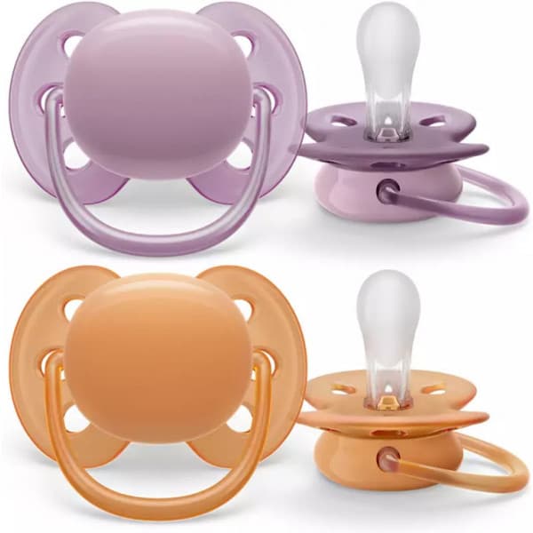 Philips Avent SCF091/33 Ultra Soft -sutter, 6-18 måneder, 2 stk, røde