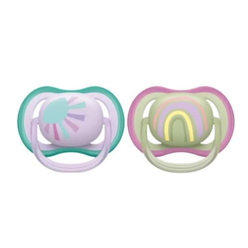 Philips Avent SCF085/59 Ultra Air smokker 0-6 måneder, 2 stk, regnbue
