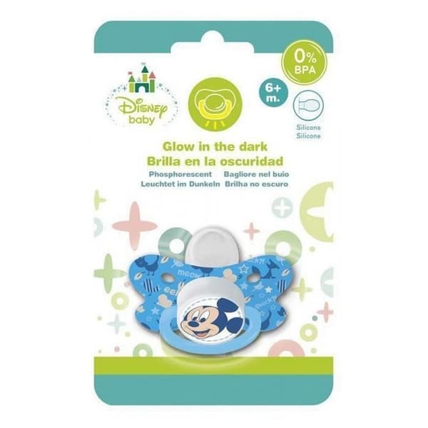 Anatomisk Mickey Disney Baby fosforescerande napp 6m+ 0% BPA silikon