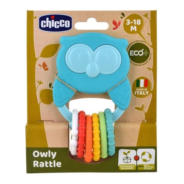 CHICCO eco Skåluggla med ringar