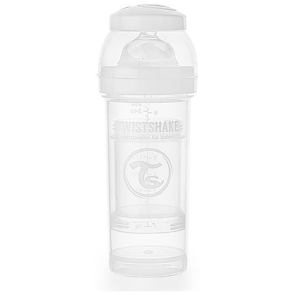 Twistshake anti-kolik nappflaska - 330 ml - BPA-fri - 4+ månader - Vit