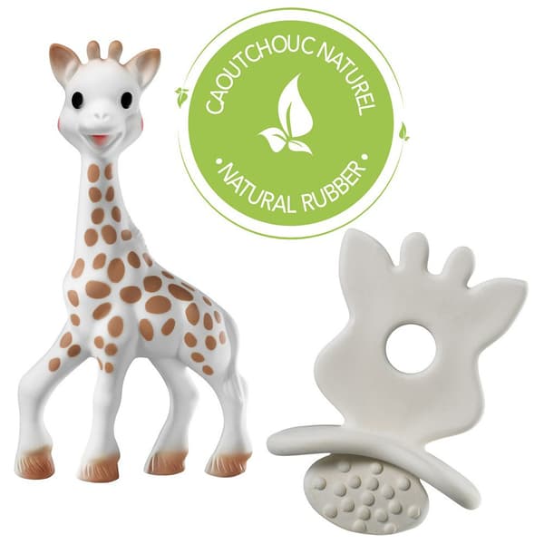 Sophie La Girafe Bider+sut So´pure 100% Hevea Natural Flerfarvet