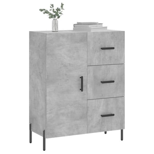 Skänk betonggrå 69,5x34x90 cm konstruerat trä