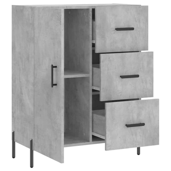 Skänk betonggrå 69,5x34x90 cm konstruerat trä