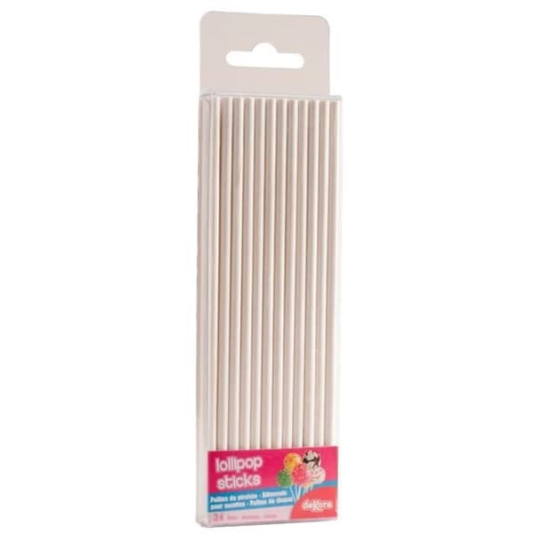 Lollipop pinnar - DEKORA - Vit - Set om 2 - 15cm