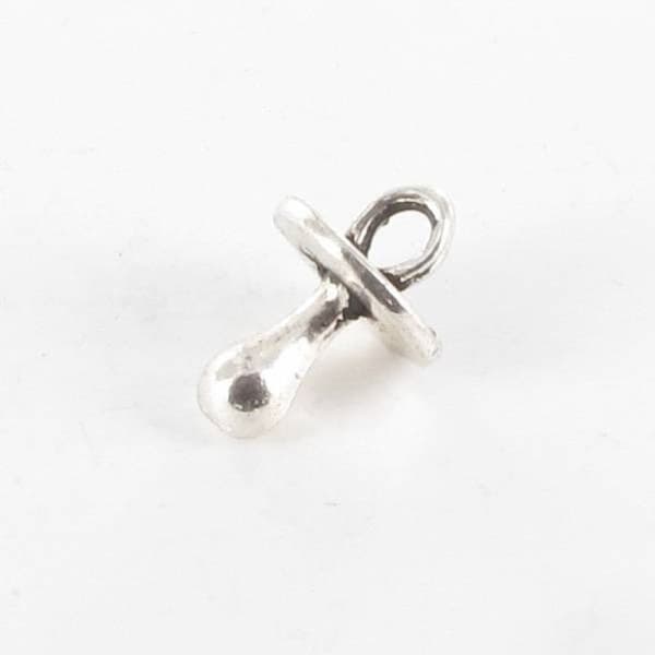 Metallisk berlock Nappar 13mm Silver (10 stycken)