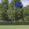 Miniatyrbild 1 av 6: Europas flagga med flaggstång 6,23 m aluminium