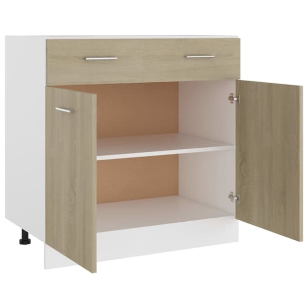 Underskåp med låda sonoma-ek 80x46x81,5 cm konstruerat trä