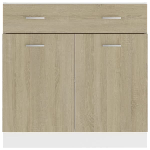 Underskåp med låda sonoma-ek 80x46x81,5 cm konstruerat trä