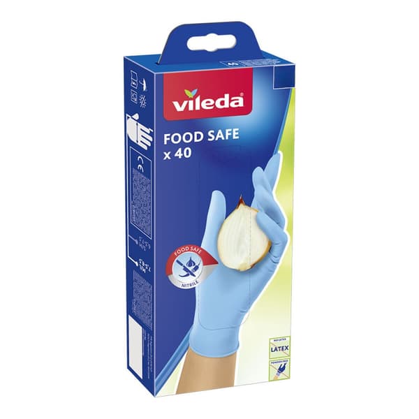 Engångshandskar Vileda Food Safe 171013 S/M (40 antal)