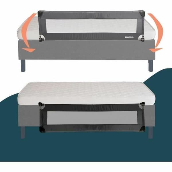 Sängyn turvakaide Looping BL5003G 44 x 150 cm Harmaa