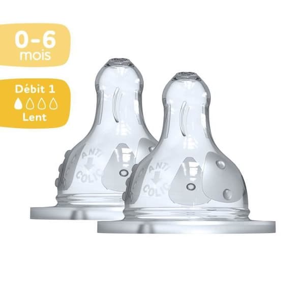 Dodie nappflaska Initiering+ Anti-kolik 3 hastigheter rund napp vid halsflöde 1 +0m 2 spenar