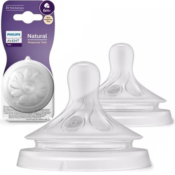 2x AVENT NATURAL RESPONSE FLASKANAPP 6m+