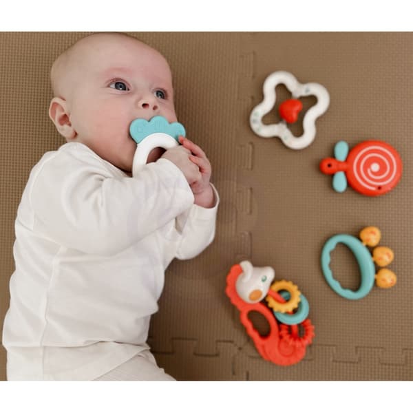 WOOPIE BABY Sensorisk Skallra Bitringsset