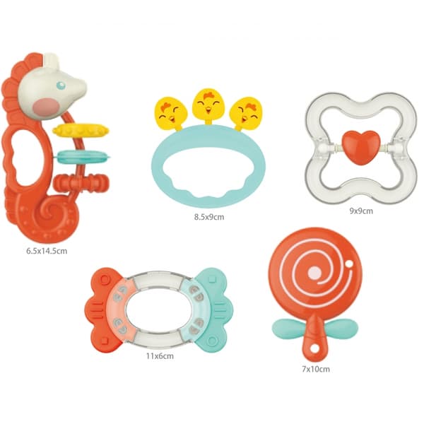 WOOPIE BABY Sensorisk Skallra Bitringsset
