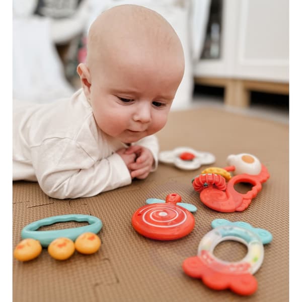 WOOPIE BABY Sensorisk Skallra Bitringsset