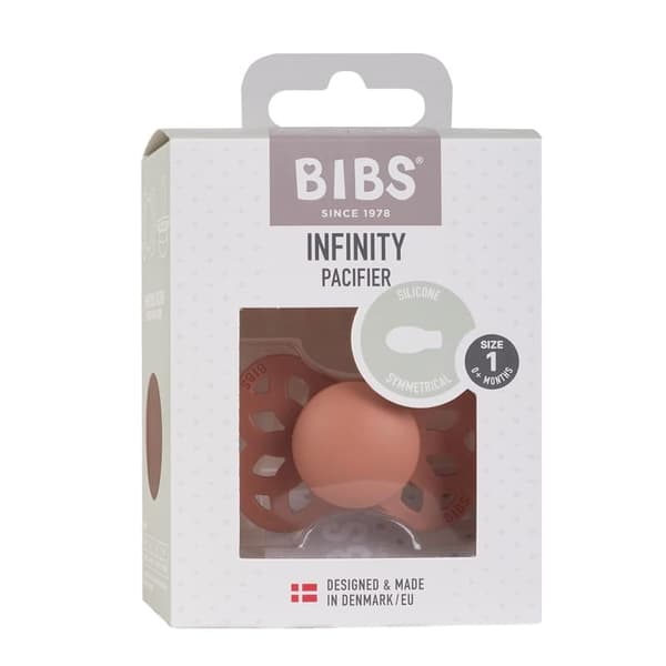 Silikonesymmetrisk sutte INFINITY S PEACH 0+, hagesmække