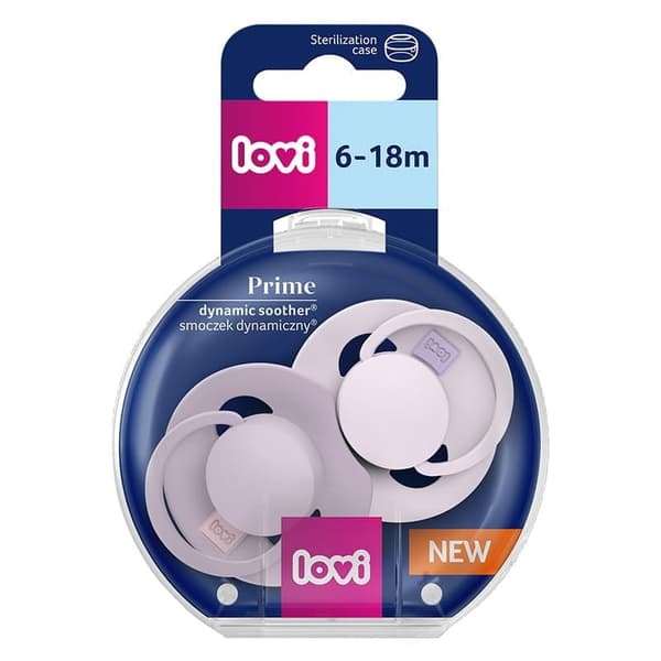 LOVI PRIME Dynamisk silikonesut 6-18m 2 stk. lilla/violet