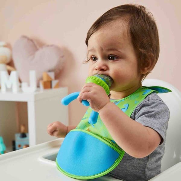 B.box - Innovativ nappgripande baby i silikon - Blå - 4 månader och uppåt