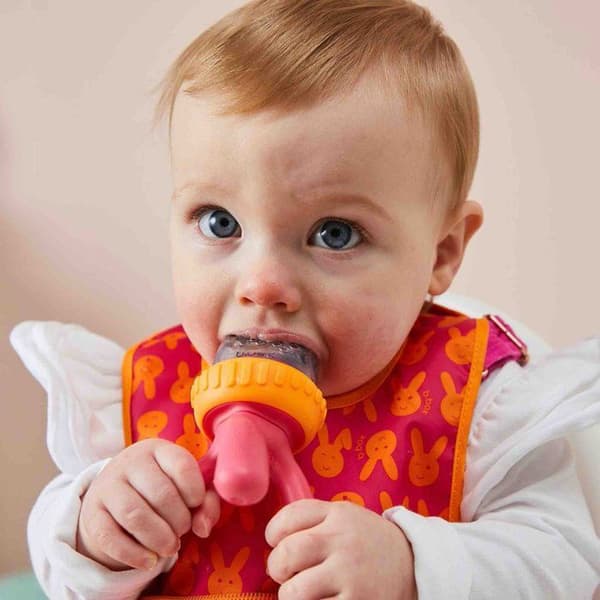 B.box - Innovativ silikon napp för baby - Rosa - 4 månader och uppåt
