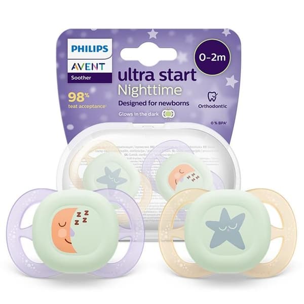 PHILIPS AVENT ULTRA START NATT SUGGPROPP 0-2m LUMINOUS NIGHT 2ST + FODRAL