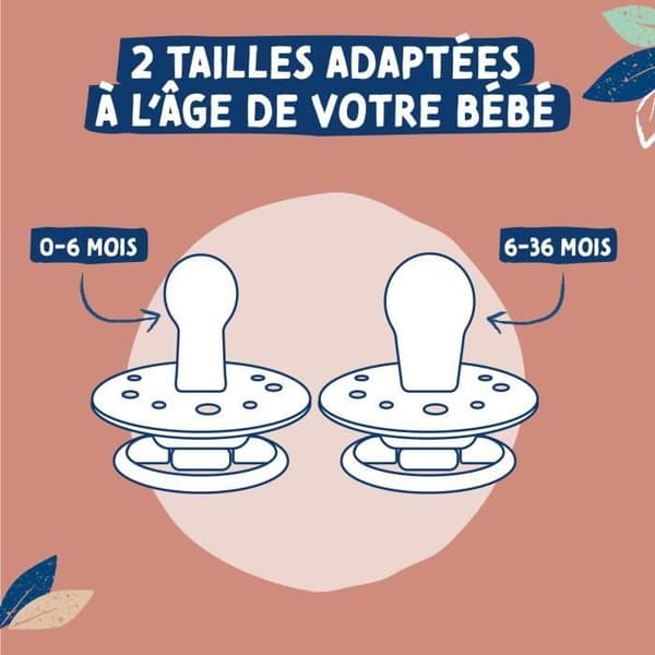 Dodie Gaia Napp +0m Seaside Set om 2 - Rund Napp - Naturgummi - Långsam - Vit