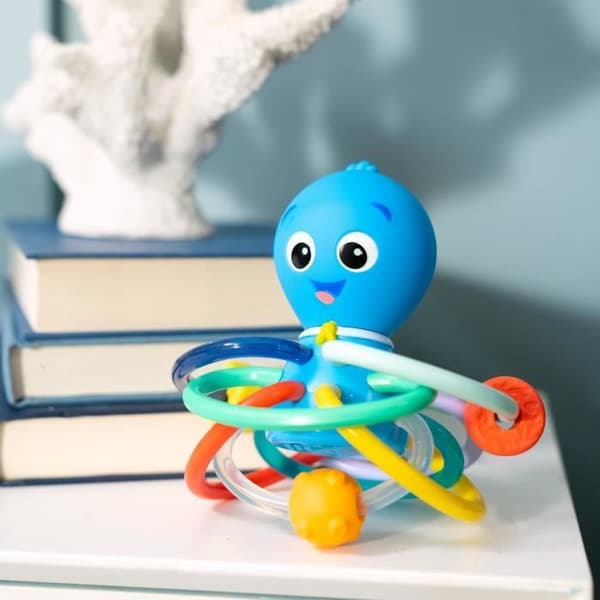 BABY EINSTEIN Ocean Explorers Opus Shake & Soothe Teethers, leksak och skallra, från födseln