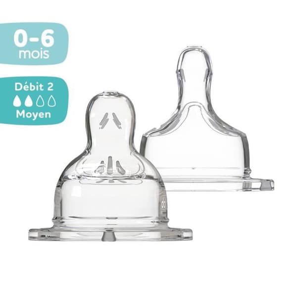 Dodie nappflaska Sensation+ Anti-kolik platt napp vid halsflöde 2 +0m 2 spenar