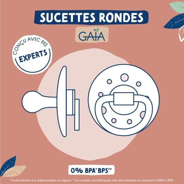 Sucetter-Dodie Gaïa Rund Sucetter 0-6M x2 (Färg: Beige)