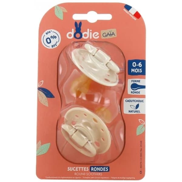 Sucetter-Dodie Gaïa Rund Sucetter 0-6M x2 (Färg: Beige)