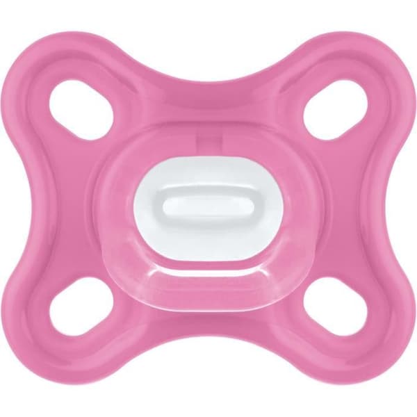 MAM Comfort Fysiologisk Napp +0m Rosa Set om 2 + Förvaringslåda
