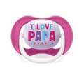 Miniatyrbild 3 av 4: PHILIPS AVENT Set med 2 trendiga Ultra aYnrYnes nappar 6-18 månader I Love Papa MontgolfiYore