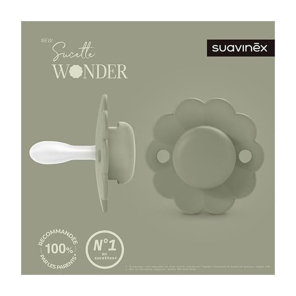 Suavinex, Wonder, Reversibel napp SXPRO 6/18 månader Wonder - Hedge green