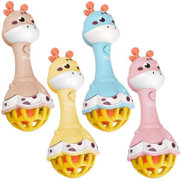 WOOPIE BABY Skallra Giraff Sensorisk Bitring med Musik Montessori 1 st.