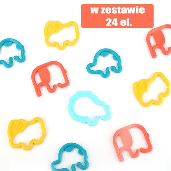 WOOPIE BABY Sensorisk legetøj Bidelegetøj til babyer Animal Charms kæde 24 stk.