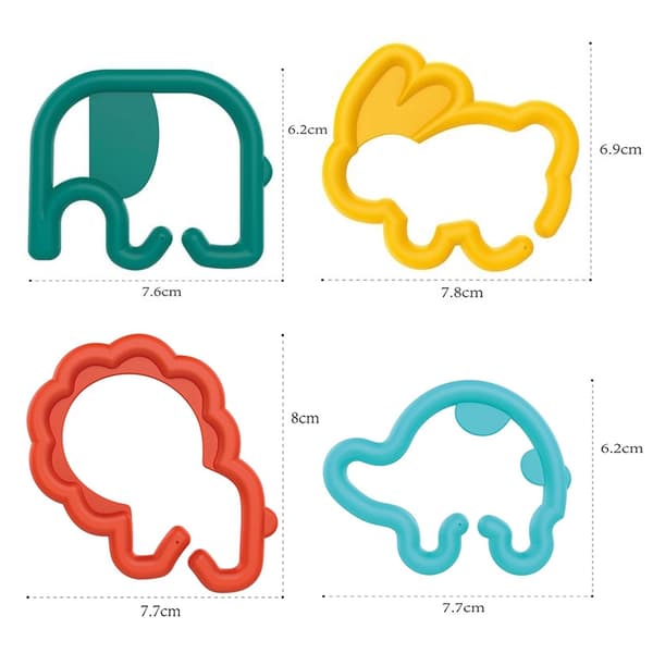 WOOPIE BABY Sensorisk legetøj Bidelegetøj til babyer Animal Charms kæde 24 stk.