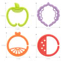Miniatyrbild 4 av 4: WOOPIE BABY Sensoriska Bitringar för Bebisar – Hängsmycken med Frukter, 4-pack