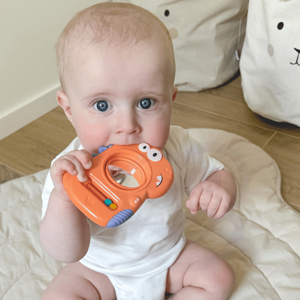 WOOPIE BABY Sensoriskt Leksakstuggis med Spegel – Dino
