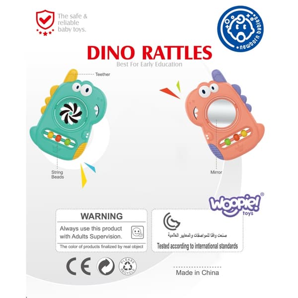 WOOPIE BABY Sensoriskt Leksakstuggis med Spegel – Dino