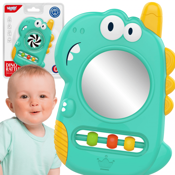 WOOPIE BABY Sensoriskt Leksakstuggis med Spegel – Dino