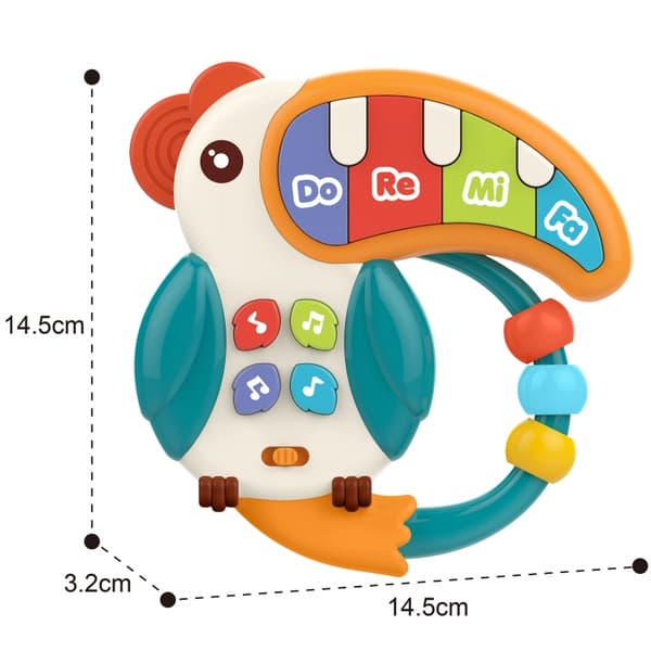 WOOPIE BABY Musikaalinen Lelu Piano & Pelikan Lelu 3-in-1