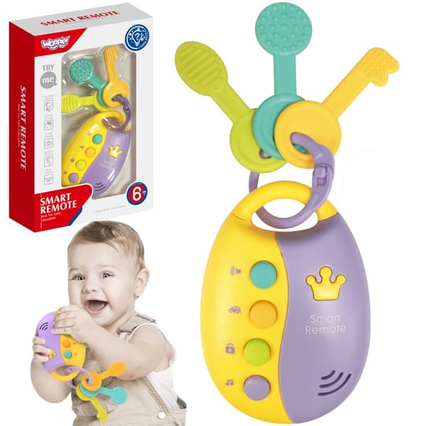 WOOPIE BABY interaktive bilnøgler med fjernbetjening og bidering 2 i 1