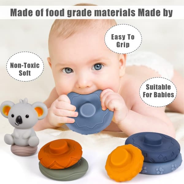 WOOPIE BABY Koala 2-i-1 Pedagogisk Pyramid och Bitringsset