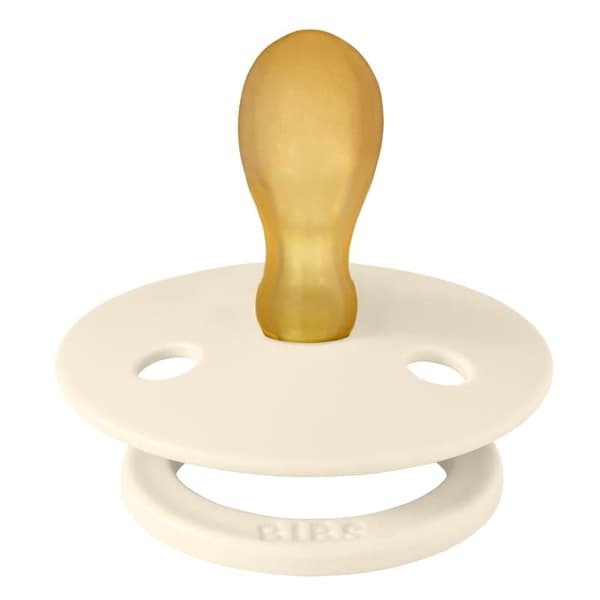 SYMMETRISK M IVORY 6m+, symmetrisk gummisut, hagesmækker