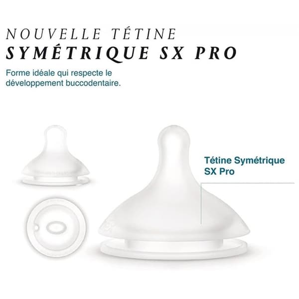Suavinex SX Pro medelflöde anatomisk silikonnapp för bebisar från 6 månader och uppåt - 2-pack