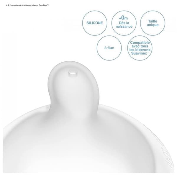 Suavinex SX Pro medelflöde anatomisk silikonnapp för bebisar från 6 månader och uppåt - 2-pack
